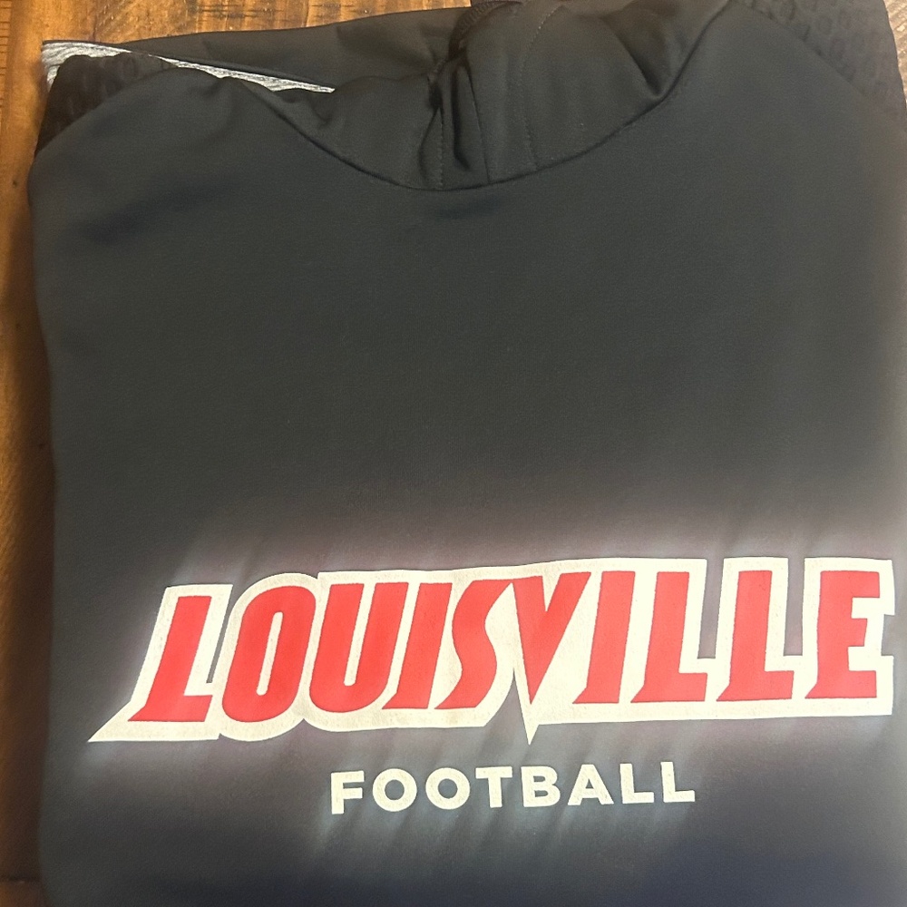 Adidas Cold Rdy Louisville Cardinals Football Hoodie - Picture 2 of 2